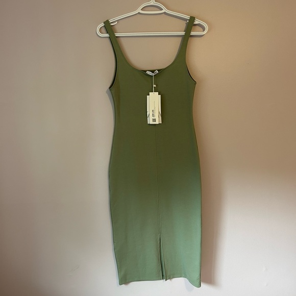 Zara Sage Green Midi Tank Dress - Picture 3 of 4